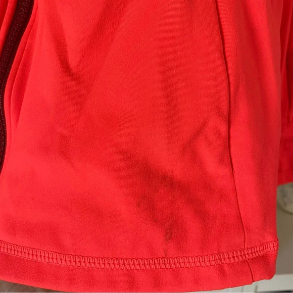 Fabletics The Trinity Performance Jacket in Orange Hidden Pocket Size Small - Picture 15 of 15